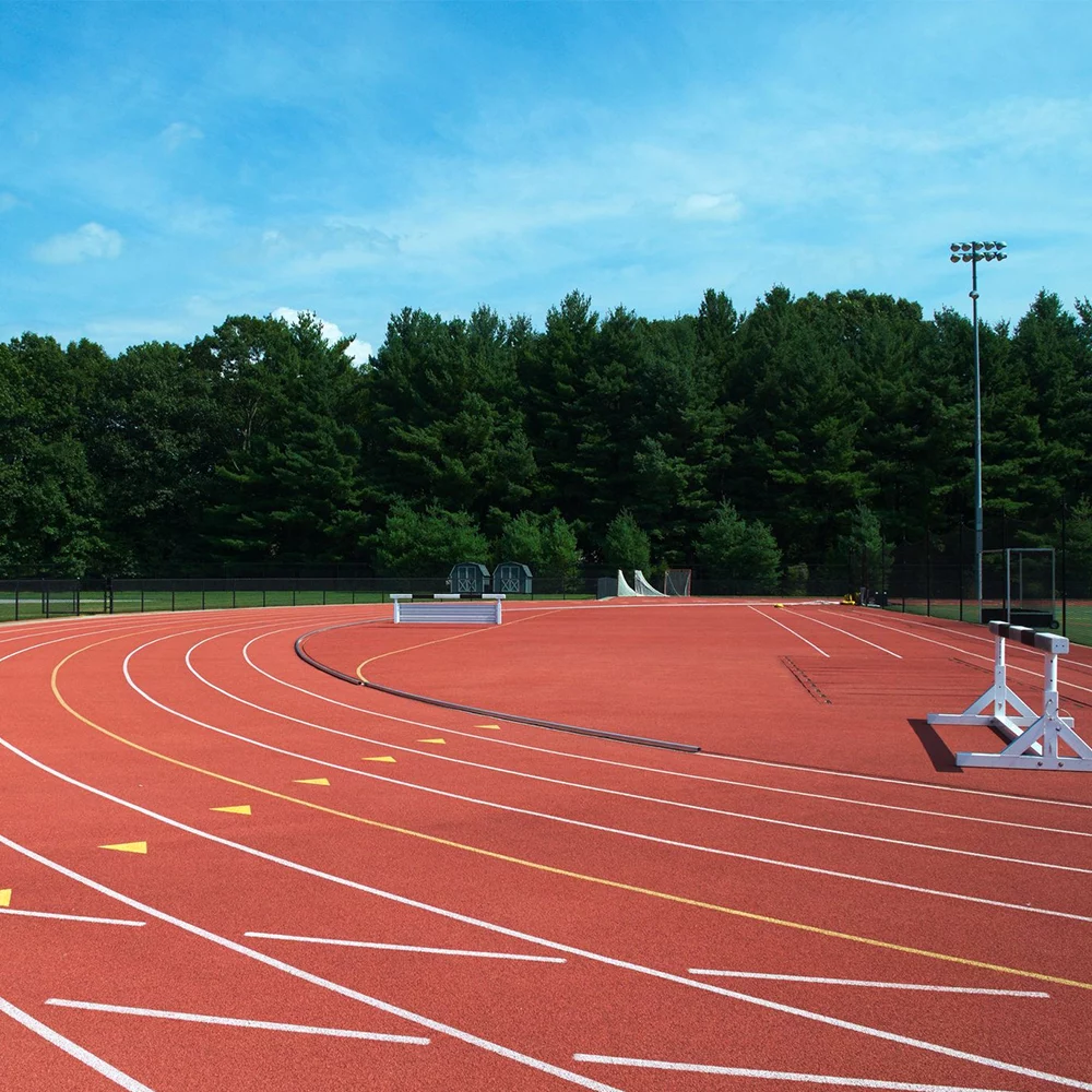What is a prefabricated running track?